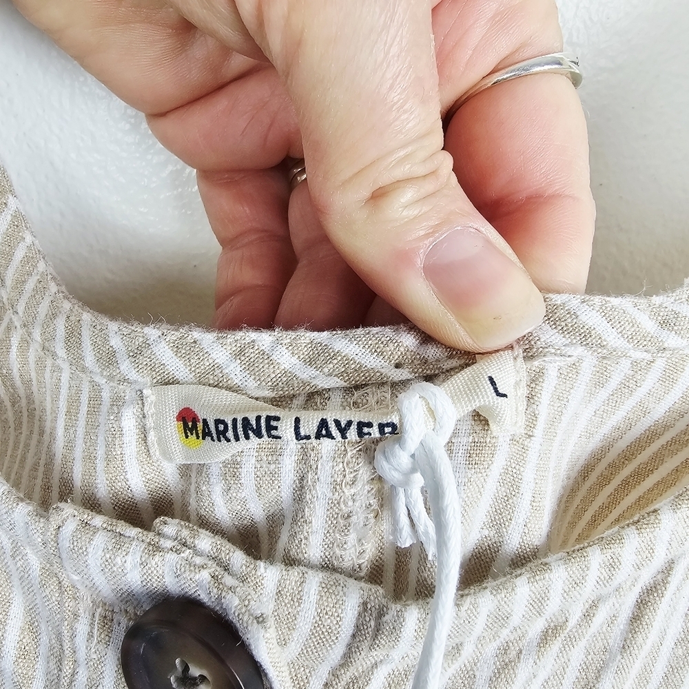 NWT Marine Layer Sydney Beach Jumpsuit in Natural Stripe - Picture 5 of 14